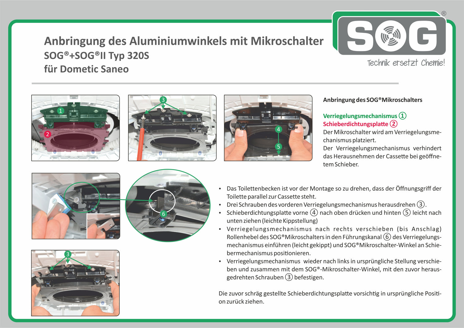 Einbau Mirkoschalter Typ 320S