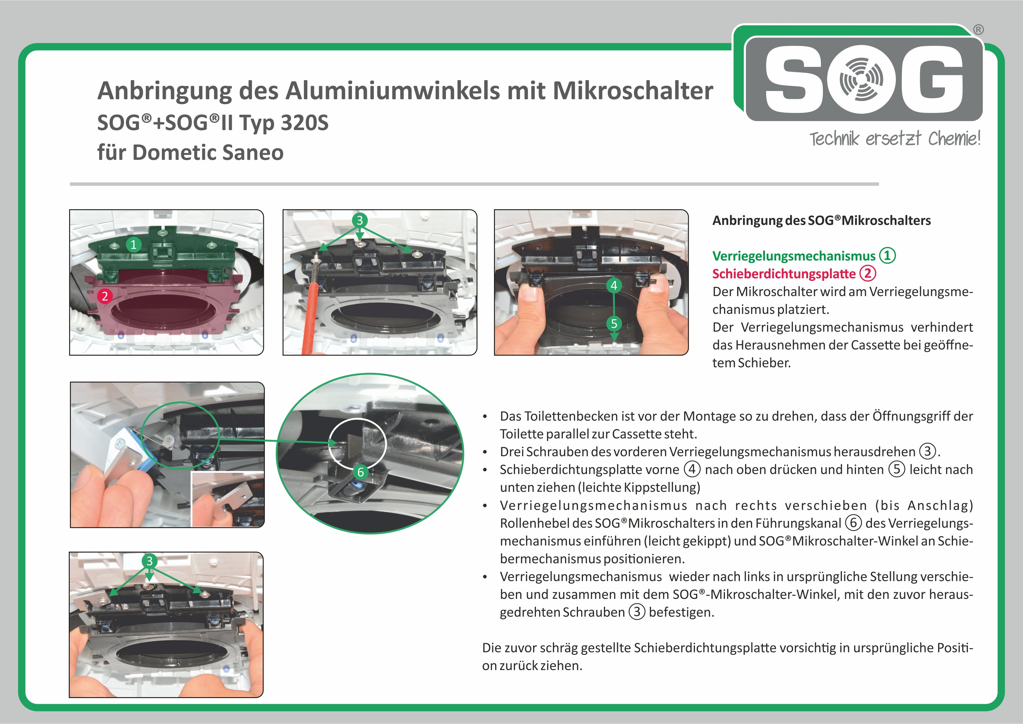 Einbau Mirkoschalter Typ 320S