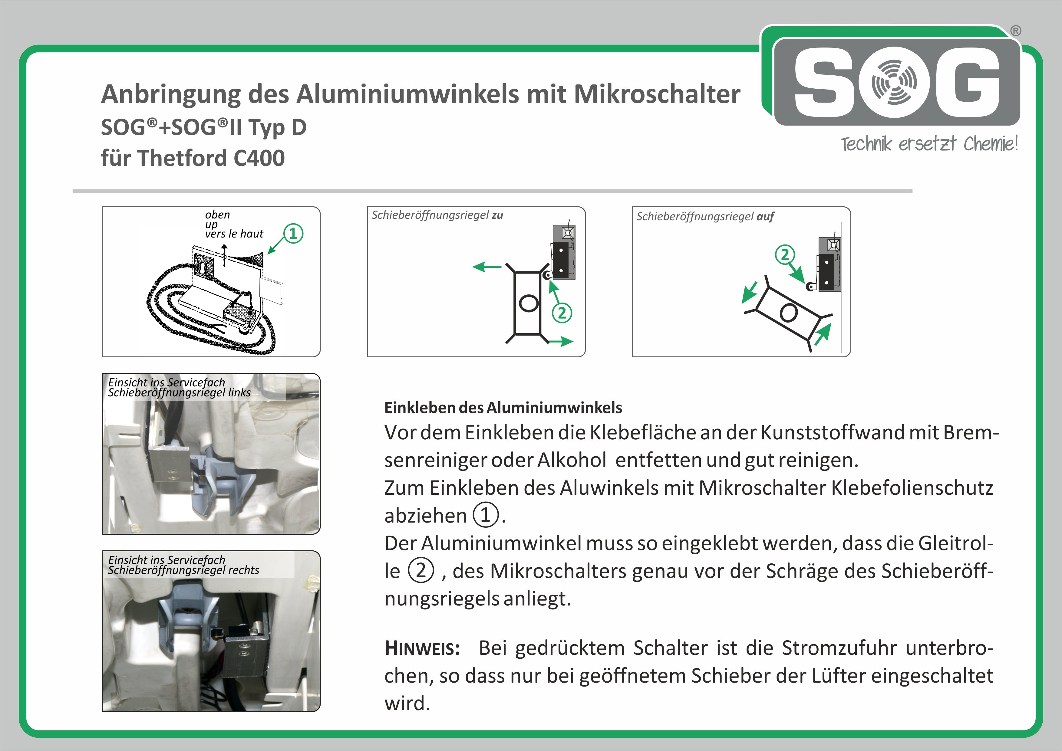 Einbau Mirkoschalter Typ D