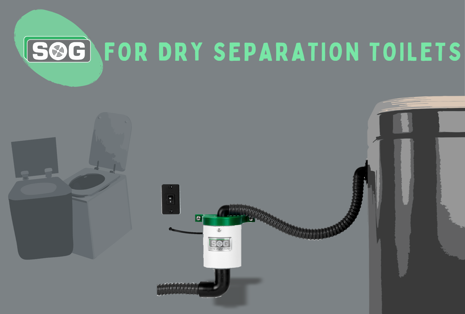 Dry separation toilets